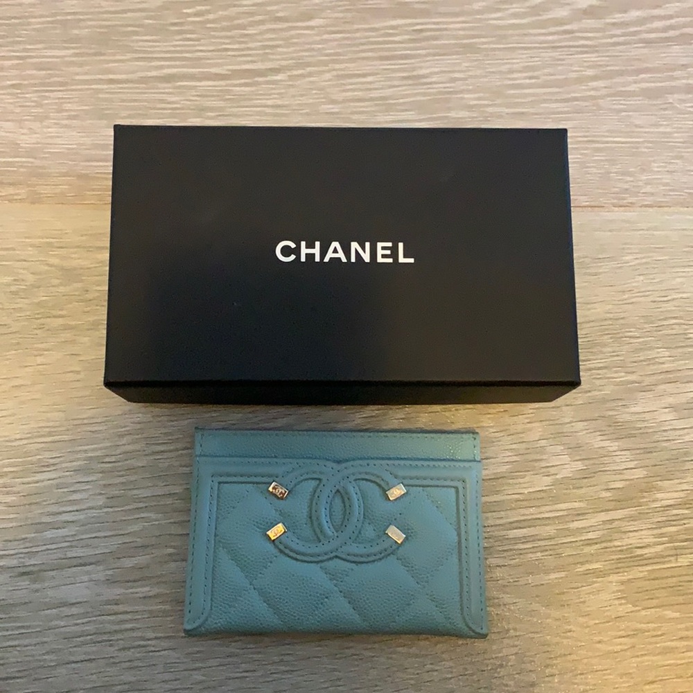 Chanel Blue Card Holder